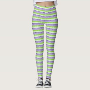 Legging Listras Roxas e Verdes