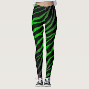 Legging Listras Ruptas no EspaçoTempo - Roxo/Verde