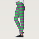 Legging Listras verdes e roxas<br><div class="desc">Arte digital abstrata de listras verdes e roxas</div>