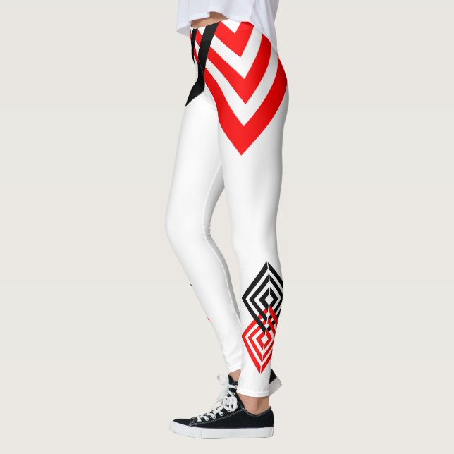 Legging Listras Vermelhas e Pretas (Esquerda)