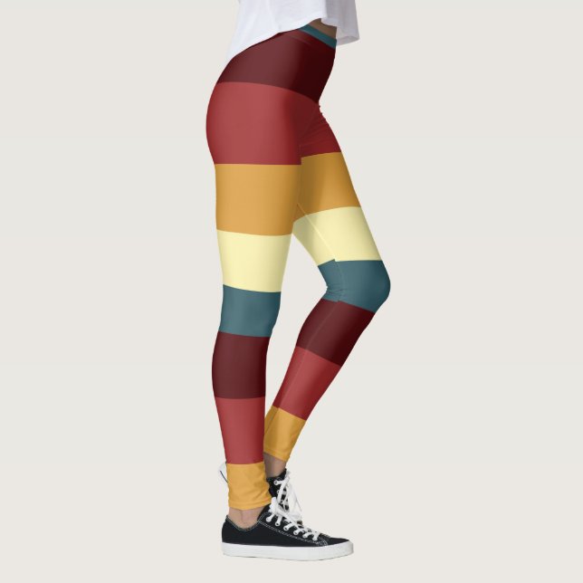 Legging Listras vermelhas, lacadas e amarelas (Direita)