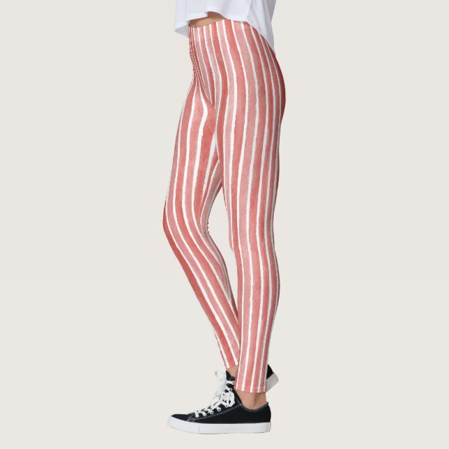 Legging Listras Vermelhas Rosa (Esquerda)