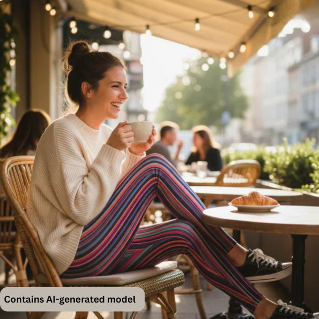 Legging Listras Verticais Multicor Vibrantes (Criador carregado)