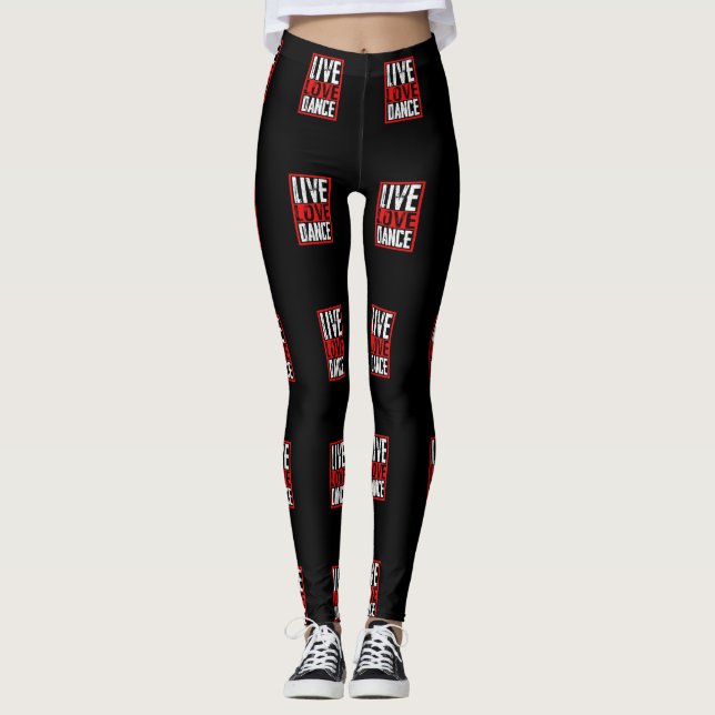 Legging Live Love Dance Dancer Design (Frente)
