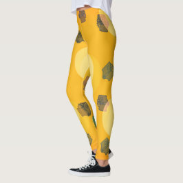 Legging Livros Voadores em Meias de Ouro