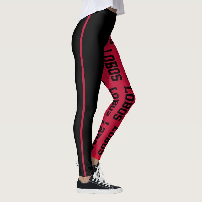 Legging LOBOS Bold Cherry Red Black Moderno Novo México (Direita)