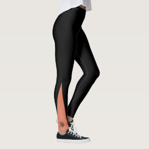 Legging Logotipo Personalizado de Pequena Empresa Laranja