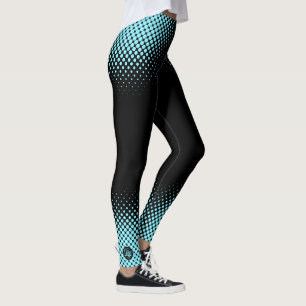 Legging Logotipo Personalizado Moderno em Meia-Tom Azul El