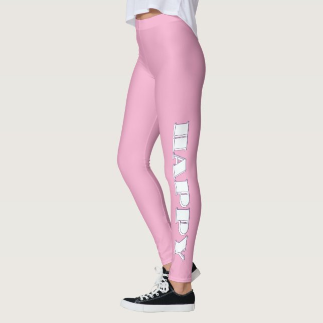 Legging Logotipo Rosa HAPPY (Esquerda)