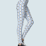 Legging Logotipo simples - Padrão comercial azul<br><div class="desc">Simples design de padrão de logotipo para promover a lealdade da marca e promover sua pequena empresa. Substitua o logotipo pelo seu e altere a cor de fundo na Ferramenta Design para personalizar.</div>