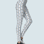Legging Logotipo simples Padrão comercial Dusty Blue<br><div class="desc">Simples design de padrão de logotipo para promover a lealdade da marca e promover sua pequena empresa. Substitua o logotipo pelo seu e altere a cor de fundo na Ferramenta Design para personalizar.</div>