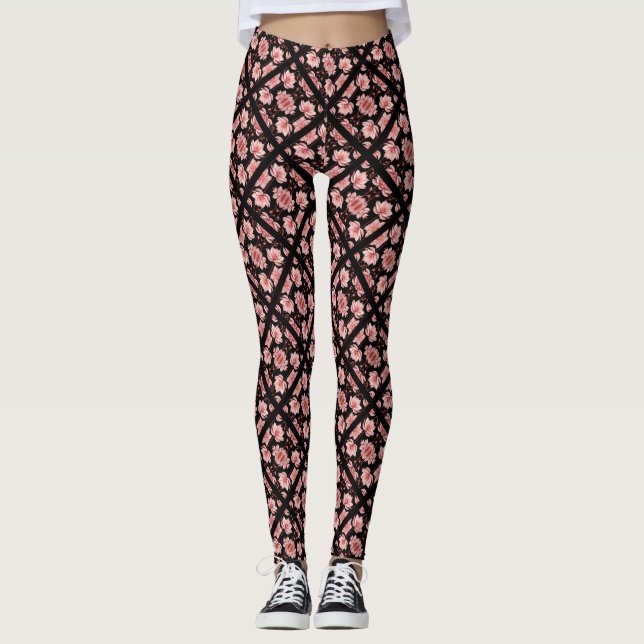 Legging Lótus Rosa Clássico (Frente)