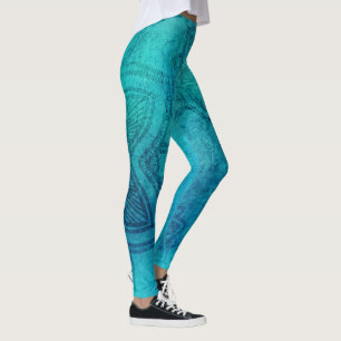 Legging Lotus Texturizado Azul