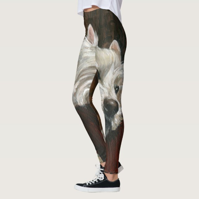 Legging Lounging Westie em Sofa (Esquerda)