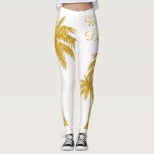 Lover de Praia de Palm Tree Dourado tropical