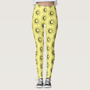 Legging Lua do Sol Brilhante Crescente Trovão_Cove amarel