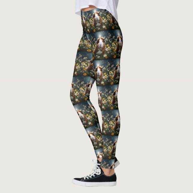 Legging Lua E Visitas De Porco Castanho E Guiné Branca, (Esquerda)