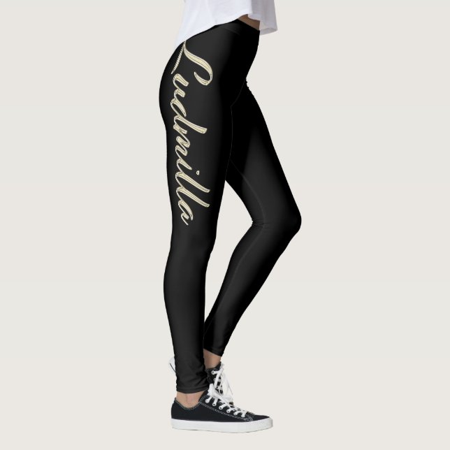 Legging Ludmilla white gold Handwriting Hose (Direita)