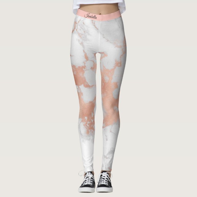 Legging Lúpulo Lente Leve Branco Mármaco Cor-de-rosa Adici (Frente)