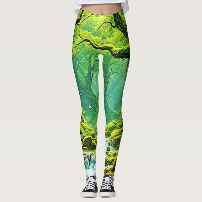 Legging Lush Jungle Waterfall Bliss (Frente)