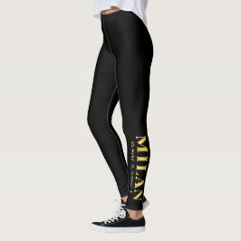 Legging Lux Dourado Milan Latitude & Longitude Black