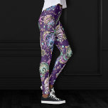 Legging Luxo púrpura subaquático | Vida marinha Dourada de<br><div class="desc">Arte cultivável única da coleção "Luxo Submarino": Pastel rico Elegante sob o design do mar, com maravilhosa vida marinha e padrões cinzentos com um toque de ouro metálico falso em brilho e sequelas. Esse tema mestiço feminino maduro adiciona o pop perfeito de cor e estilo pessoal. Para outros produtos ou...</div>