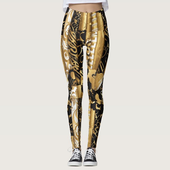 Legging Luxury Dourado (Frente)