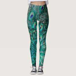Legging Luxury Peacock Feather