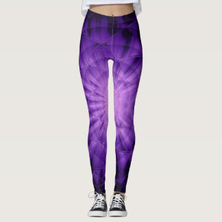 Legging Luz estelar 3D, Chá violeta Cortina Lave Tela K