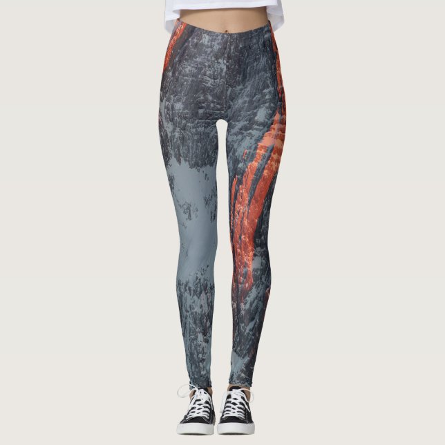 Legging Luz solar nas montanhas de neve (Frente)