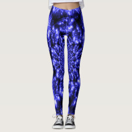 Legging Luzes Azuis Espelhantes