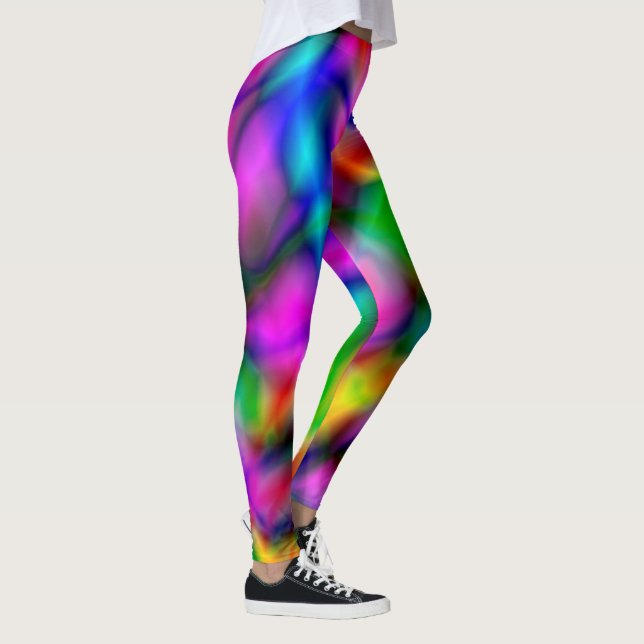 Legging Luzes de Dança/Neon do Techno PixDezines (Direita)