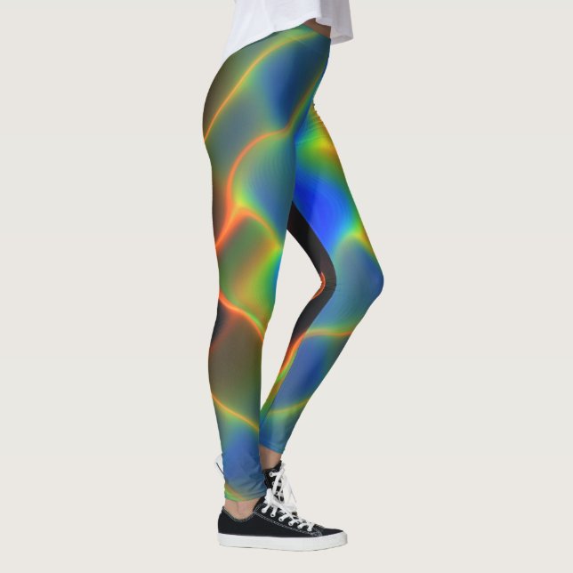 Legging Luzes de Dança/Neon do Techno PixDezines (Direita)