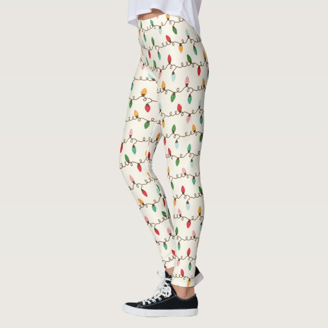 Legging Luzes de Natal bonitas PRENTES (Esquerda)