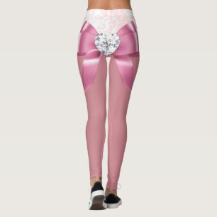 Legging Luzes de Neve Festivas, Cor-de-Rosa, Brilhantes