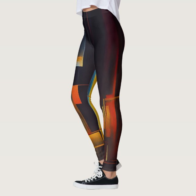 Legging Luzes Urbanas Geometria Abstrata (Esquerda)