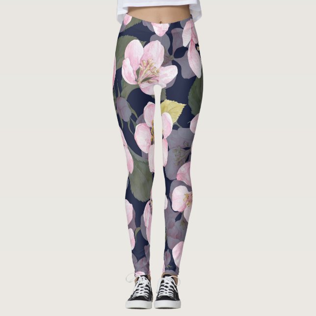 Legging Maçã Sangrenta: Cor Azul Escura (Frente)