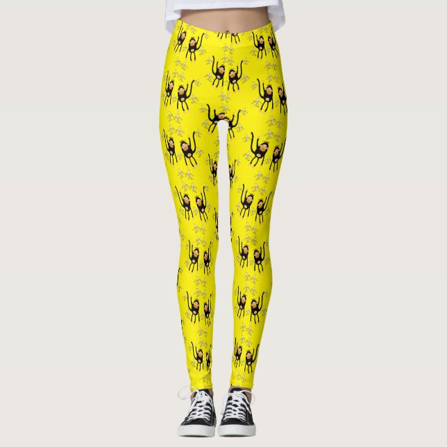 Legging Macaco-Pequeno-Cachinho E Bananas (Frente)