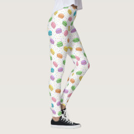 Legging Macarons Franceses Pastel Kawaii Comestíveis Padro