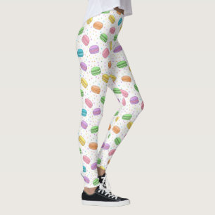 Legging Macarons Franceses Pastel Kawaii Comestíveis Padro