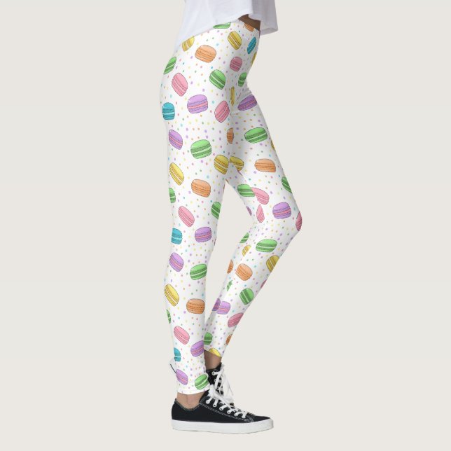 Legging Macarons Franceses Pastel Kawaii Comestíveis Padro (Direita)