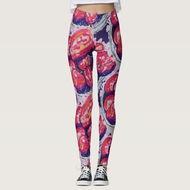 Legging Maçãs Abstratas (Frente)