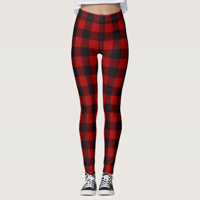 Legging MacGregor | Rob Roy | Xadrez Búfalo Vermelho Menor (Frente)