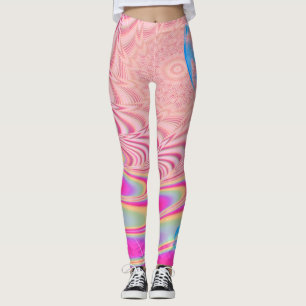 Legging MACRAME'- Imagem Abstrato colorido da arte frontal