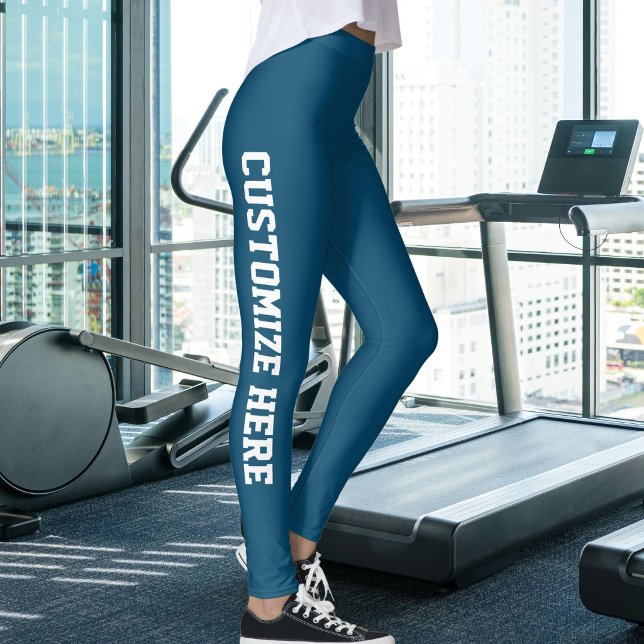Legging Mãe de Gato Moderna Amante de Animais Azul e Branc (Criador carregado)