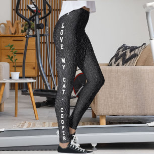 Legging Mãe de Gato Pet Calças Pretas de Jeans Falso Estil
