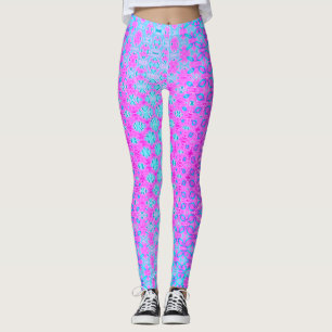 Legging Magenta, Azul-Céu e Geométrico dos Marinhos