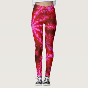 Legging Magenta - Psicodélico-Rosa-Quente Mandelbrot Fract