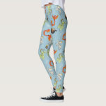 Legging Magical Creatures Vintage Pattern<br><div class="desc">Bring the wonder of magical creatures to life with this vibrant all-over pattern design. Featuring soaring phoenixes, proud hippogriffs, playful dragons, and other enchanting beasts, this lively print captures the excitement and adventure of the wizarding world. Set against a soft sky-blue background with twinkling star accents, the colorful illustrations create...</div>