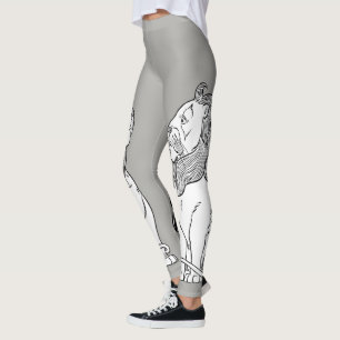 Legging Mágico Vintage de Oz, Leão Covarde Valente